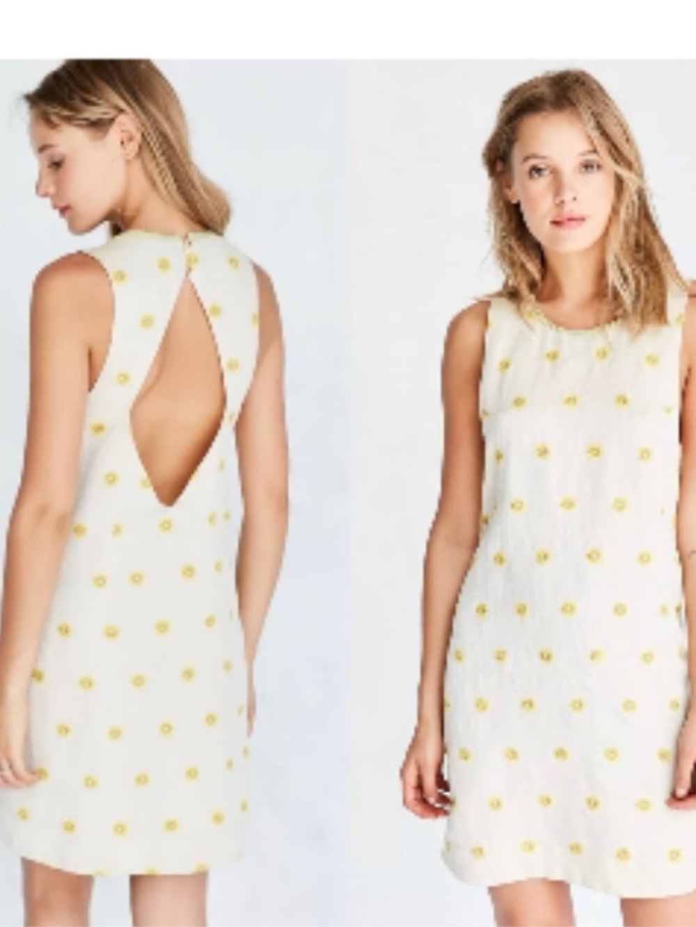 Anthropologie Ecote Women Sunny Embroidered Mini Shift Dress Size XS